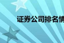  证券公司排名情况 前十大证券公司 