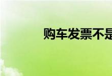  购车发票不是本人可以上牌吗 