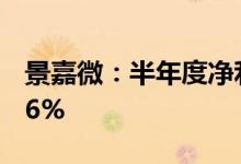 景嘉微：半年度净利润1.25亿元同比下降0.86%
