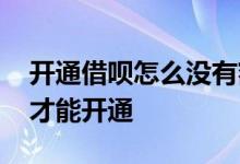 开通借呗怎么没有额度 借呗暂时没额度如何才能开通