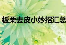 板栗去皮小妙招汇总（板栗去皮小妙招汇总）