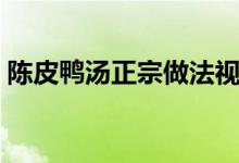 陈皮鸭汤正宗做法视频（陈皮鸭汤正宗做法）