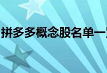 拼多多概念股名单一览：哪些是拼多多概念股