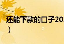 还能下款的口子2020（2019还能下款的口子）