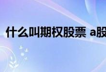 什么叫期权股票 a股那种是期权股票是什么 