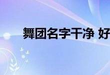  舞团名字干净 好听又霸气的舞团名字 