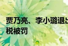 贾乃亮、李小璐退出万核网络后者此前因偷逃税被罚