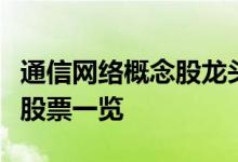 通信网络概念股龙头有哪些通信网络龙头概念股票一览