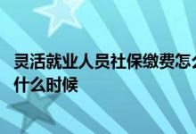 灵活就业人员社保缴费怎么交 灵活就业人员社保缴费时间是什么时候 
