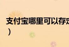 支付宝哪里可以存定期（支付宝哪里可以借款）