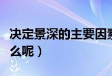 决定景深的主要因素（决定景深的三要素是什么呢）