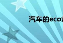  汽车的eco灯亮是什么意思 