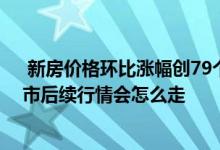  新房价格环比涨幅创79个月新高房价为何再次出现大涨楼市后续行情会怎么走 