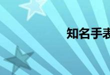  知名手表品牌排行榜 