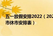 五一放假安排2022（2022年五一股市休市几天 2022年股市休市安排表）