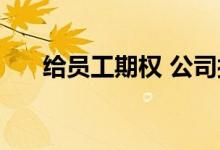 给员工期权 公司授予员工期权是什么 