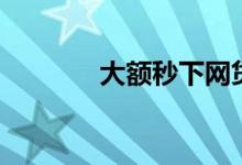 大额秒下网贷（秒批的网贷）