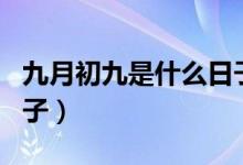 九月初九是什么日子道教（九月初九是什么日子）