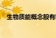 生物质能概念股有哪些主要利好哪些股票