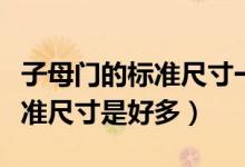 子母门的标准尺寸一般都是多少（子母门的标准尺寸是好多）