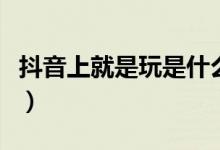 抖音上就是玩是什么梗（抖音就是玩是什么梗）