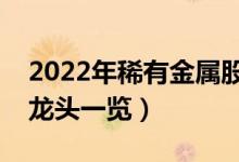 2022年稀有金属股票有哪些（稀有金属概念龙头一览）