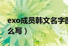 exo成员韩文名字图片（exo成员韩文名字怎么写）