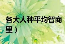 各大人种平均智商（人种智商最低地区是在哪里）