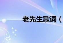 老先生歌词（红先生歌词介绍）