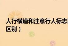 人行横道和注意行人标志图片（人行横道和注意行人标志的区别）