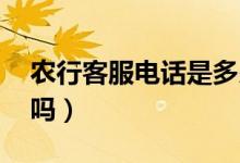 农行客服电话是多少（免费吗 人工服务要钱吗）