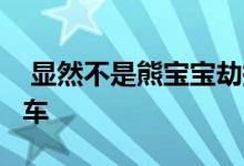  显然不是熊宝宝劫持了一辆解锁的奔驰E级轿车 