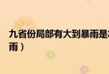 九省份局部有大到暴雨是怎么回事（哪九省份局部有大到暴雨）