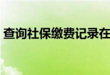 查询社保缴费记录在哪里 断交还可以使用吗 