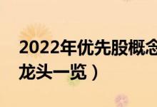 2022年优先股概念股票有哪些（优先股概念龙头一览）