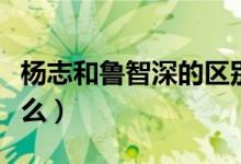 杨志和鲁智深的区别（杨志、鲁智深绰号是什么）