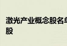 激光产业概念股名单一览哪些是激光产业概念股