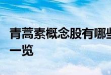 青蒿素概念股有哪些青蒿素概念上市公司龙头一览