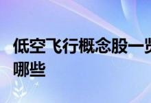 低空飞行概念股一览低空飞行概念上市公司有哪些