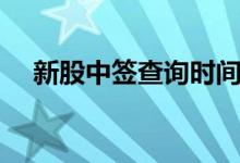 新股中签查询时间（新股中签怎么查询）