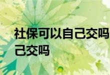 社保可以自己交吗没有工作单位 社保可以自己交吗