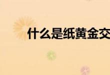 什么是纸黄金交易（什么是纸黄金）