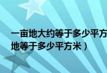 一亩地大约等于多少平方米?（一亩地等于多少平方米一亩地等于多少平方米）