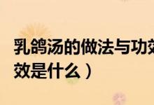 乳鸽汤的做法与功效窍门（乳鸽汤的做法与功效是什么）