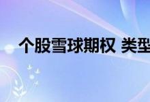 个股雪球期权 类型 什么叫雪球结构期权 