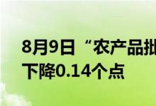 8月9日“农产品批发价格200指数”比昨天下降0.14个点