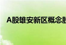 A股雄安新区概念股龙头汇总（附股名单）