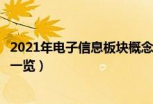 2021年电子信息板块概念股有哪些（电子信息概念股龙头股一览）