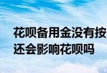 花呗备用金没有按时还会怎样 备用金没按时还会影响花呗吗