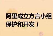 阿里成立方言小组（投1亿元对汉语方言进行保护和开发）